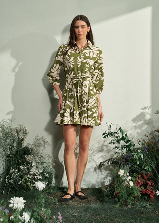 Gaelle Short Dress (Light Green)