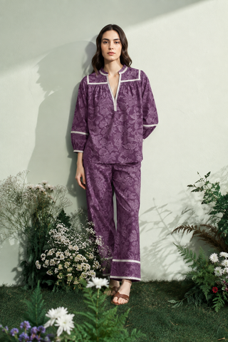 Vittoria Co-ord Set (Prune)